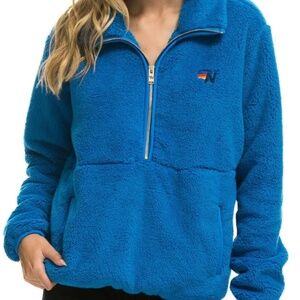 Aviator Nation Teddy Unisex Half-Zip Jacket